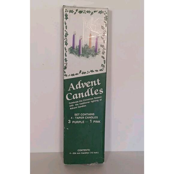 Oddity Inc Advent Taper Candles Purple & Pink 10" Candles - Picture 2 of 7